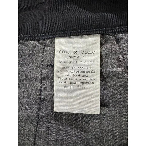 Rag & Bone Standard issue Chinos pants size 34 color Black NWOT made in USA